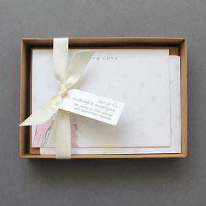 Image of 'With Love' Shoes Set of Ten Boxed Notelets