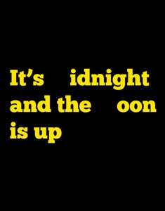 Image of It’s   idnight and the   oon is up - t-shirt
