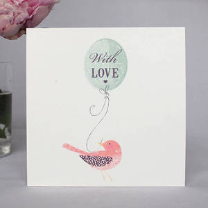Image of Pack Of Six Bird And Balloon Notecards
