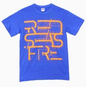 Image of Blue + Orange "Futuristic Logo" T-Shirt