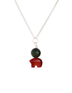 Image of Layering Necklace ~ Jade & Jasper Bear