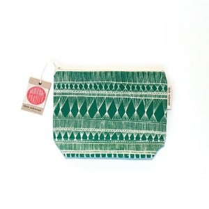 Image of Medium Dark Green Zippered Pouch
