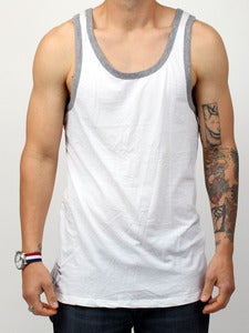 Image of AVENUE TANK TOP (White/Grey)