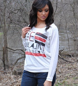 Image of Distressed Equality Ladies Fit Shirt