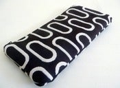 Image of Modern Brown and Cream Ovals Pencil Case, Gadget Case, Clutch