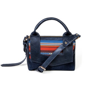 Image of Margot Bag - navy/earthy stripe