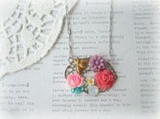 Image of Silver Bees and Things and Flowers Necklace