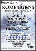 Image of Tickets: Rome Burns + Fire & Forget - Nov 12th