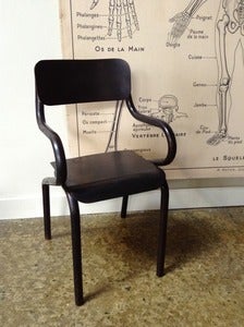 Image of Fauteuil  Hitier /Gascoin tout métal  // Antique Metal Kids chair 
