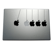 Image of "Colliding Apples" Transparent Macbook Cover