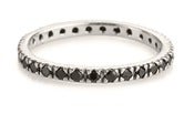 Image of New " Kara Ackerman <i> Talulah <i/> Eternity Ring with Syn. Black Diamonds in White Gold