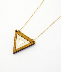 Inlaid Triangle Necklace 