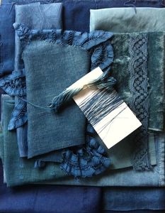 Image of indigo dyed vintage fabric collection