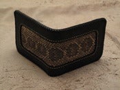Image of natural snake skin inlay wallet