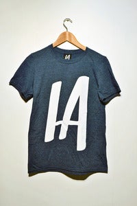 Image of Heather Navy Logo Tee