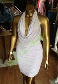 Image of Cowl Neck Halter Dress