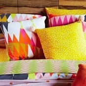 Image of Kip & Co Feathers Pink Flat & Fitted Sheets