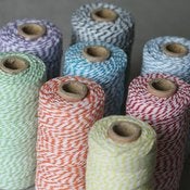 Image of ** Nouveaux coloris ** Bakers twine (ficelle rayée) épais 8 coloris