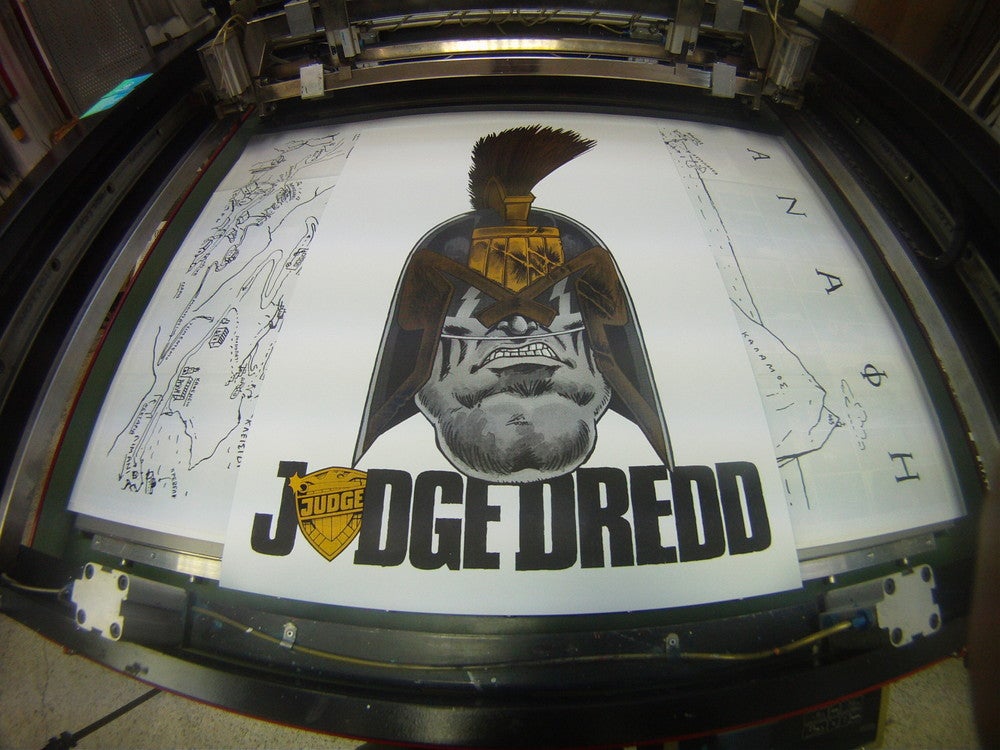 Image of Judge Dredd / Rufus Dayglo & Comicdom Con Athens 2013 / Silkscreen