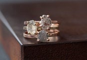 Image of Natural Diamond Slice Ring in 14kt Rose Gold