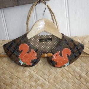 Image of One Off! Red Squirrel Peter Pan Collar