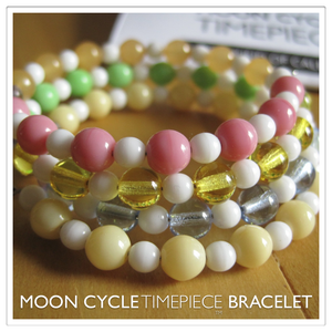 Image of Moon Cycle Timepiece Bracelet | Glass Beads | Pastels
