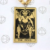 Image of THE DEVIL Tarot Card on Big Chain
