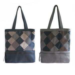 Image of ALINA Tote in Patchwork Leather