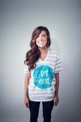 Image of Teal Deep V. Neck 