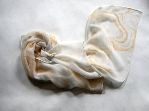 Image of Marbled Silk Chiffon Scarf ii