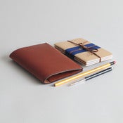 Image of Ashdown Workshop By Calepino - Leatherworkers Notebook 3 Pack & Leather Cover