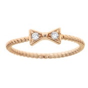 Image of " Kara Ackerman <i> GemGirl <i/> Lilly Bow Ring in Rose