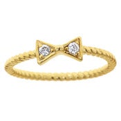 Image of New " Kara Ackerman <i> GemGirl <i/> Lilly Bow Ring in Yellow
