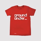 Image of Limited Edition Under Ground Bedrock T Shirt in Stereo Red Mens/Womens pre-order