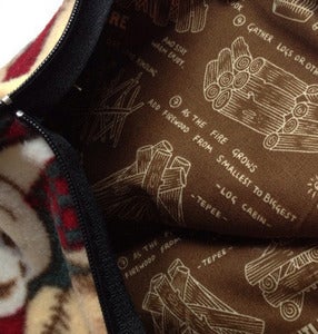 Image of SICK Makeup bag/ Pencil case - 'CAMPFIRE BEARS'