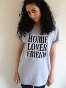 Image of WORK IT "HOMIE LOVER FRIEND" GREY MARL T-SHIRT