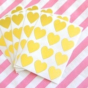 Image of Mini Gold Heart Stickers - Set of 60