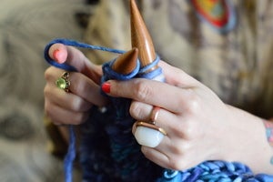 Image of DIY hand crafted bamboo knitting needles circular 35US/19mm (16"around)