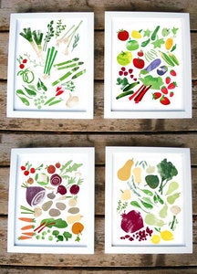 Image of In Season Prints by Redcruiser (set of 4 prints)