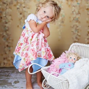 Image of The Fairytale Handkerchief Hem Dress Pattern - Girls 1 to 5 years + 6/6X, 7/8 bonus