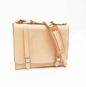 Image of Leather Briefcase / Messenger Bag / Leather Attache/ Made in USA