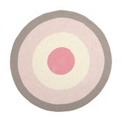 Image of Pink round floor rug