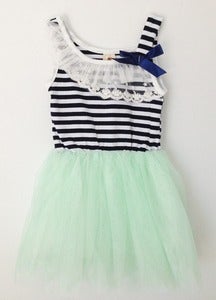 Image of Striped Mint Tutu Dress