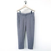 Image of Hartford end-on-end cotton ankle pant - grey