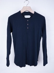Image of Wings and Horns - Double Knit Thermal Top Navy