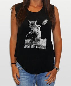 Image of Girls | Catastrophe 2.0 | Cap Sleeve Crew | Black