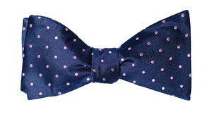 Image of Pink Polka Dot Bow Tie 