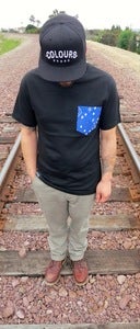 Image of Blue Bandana Print Pocket Tee