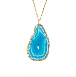 Image of Poppy Natural Stone Necklace:: Turquoise Sea