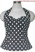 Image of Rockabilly Polka-Dot Halter Top